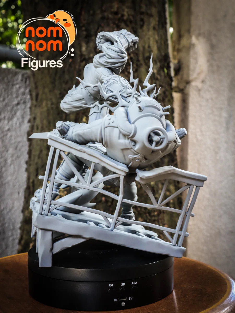 Vi vs Chemtank | Fan Art | 3D Printed Resin Model Garage Kit | *Un-Painted* | Nomnom 9