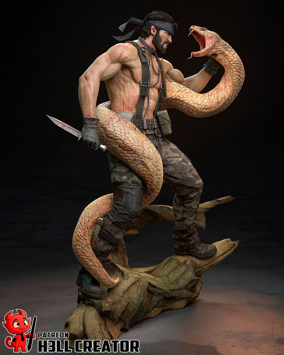 Big Boss | Fan Art | 3D Printed Resin Model Garage Kit | *Un-Painted* | H3LL Creator 4