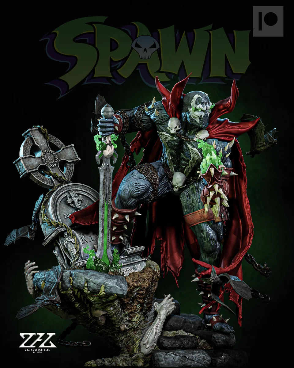Spawn | Fan Art | 3D Printed Resin Model Garage Kit | *Un-Painted* | ZEZ Studio 3