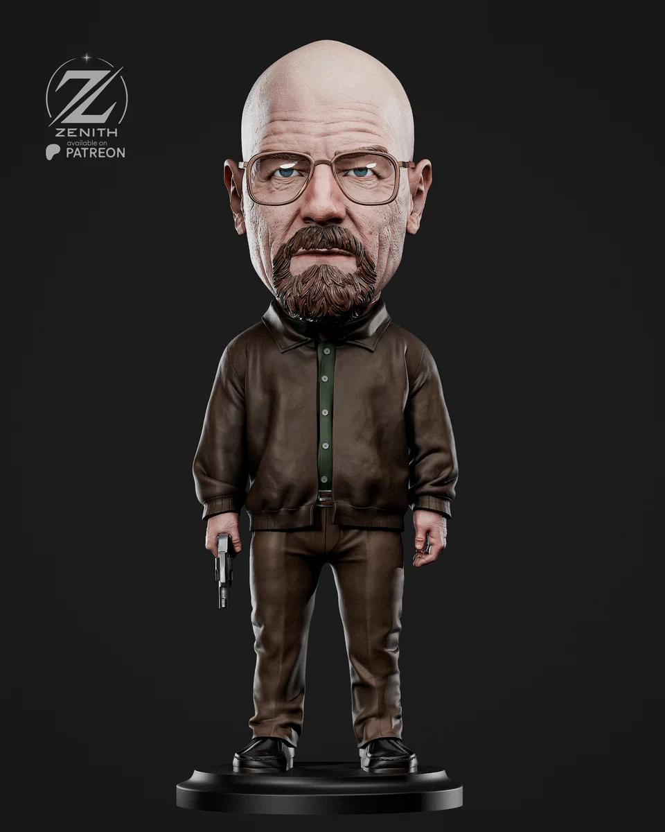 Chibi Walter White | Fan Art | 3D Printed Resin Model Garage Kit | *Un-Painted* | Zenith Studios 9