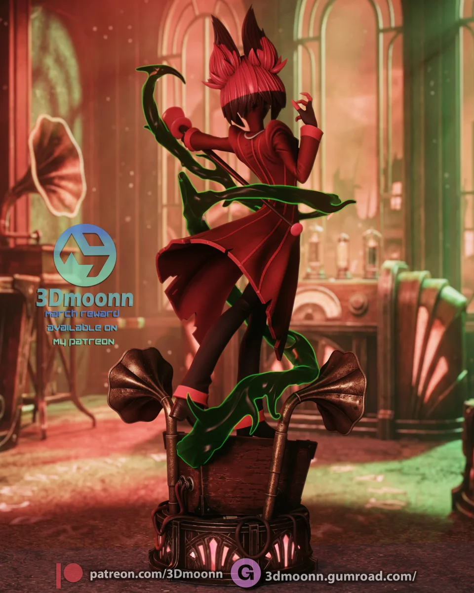 Alastor | Fan Art | 3D Printed Resin Model Garage Kit | *Un-Painted* | 3DMoonn 5