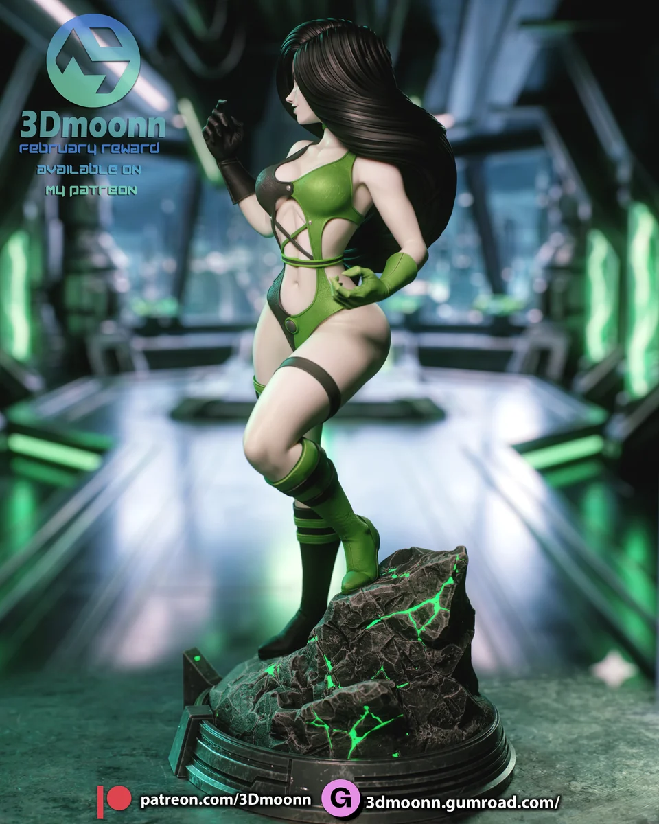 Shego | Fan Art | 3D Printed Resin Model Garage Kit | *Un-Painted* | 3DMoonn 11