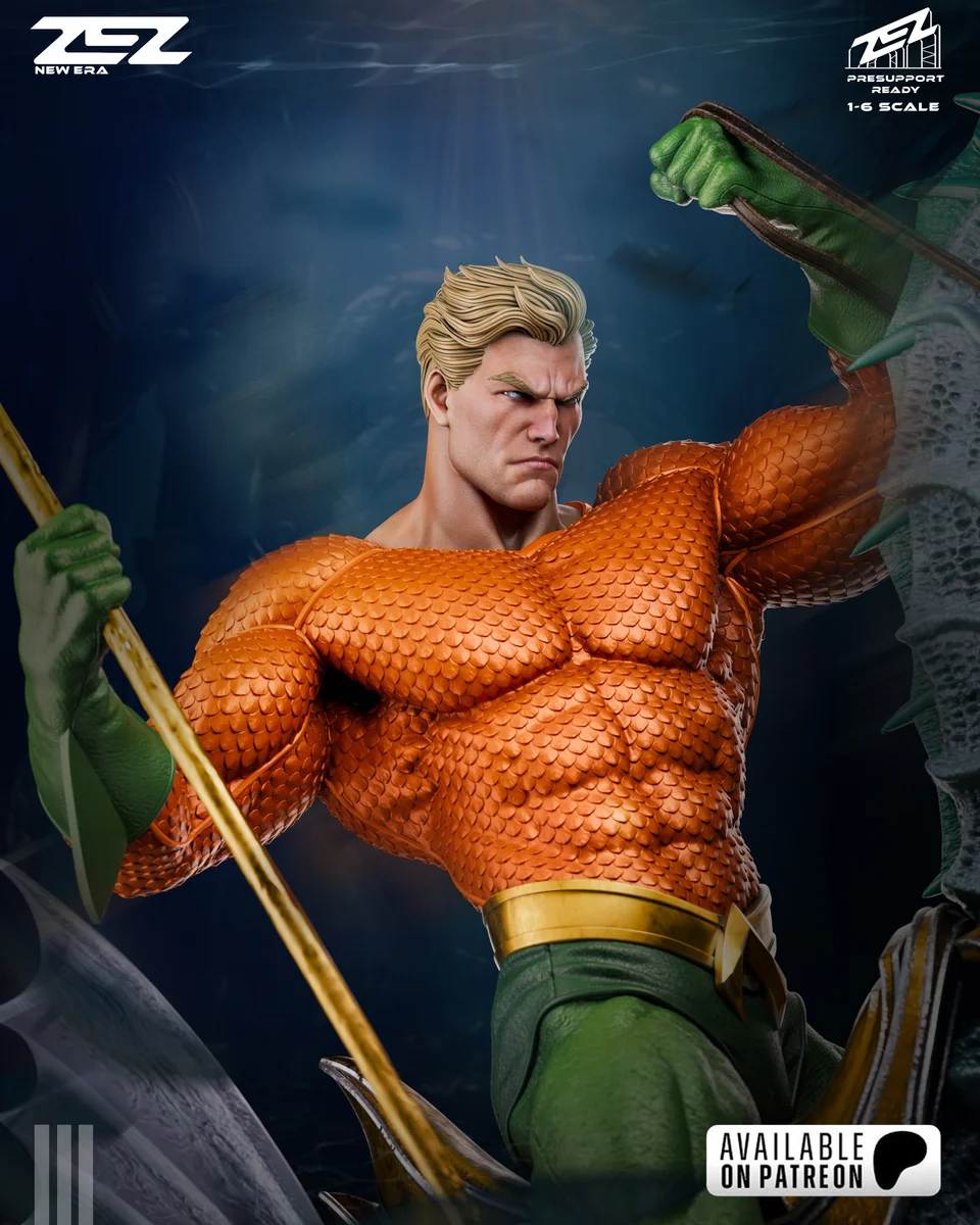 Aquaman | Fan Art | 3D Printed Resin Model Garage Kit | *Un-Painted* | ZEZ Studio 7