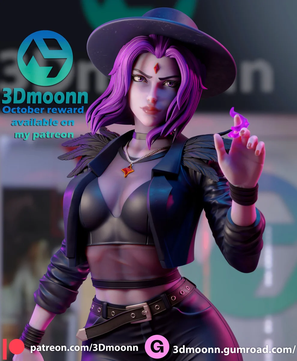 Raven | Fan Art | 3D Printed Resin Model Garage Kit | *Un-Painted* | 3DMoon 5