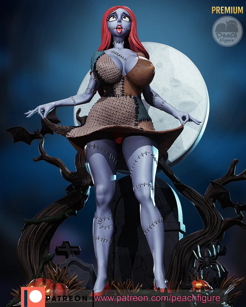 Sally | Fan Art | 3D Printed Resin Model Garage Kit | *Un-Painted* | Peach Figure 9