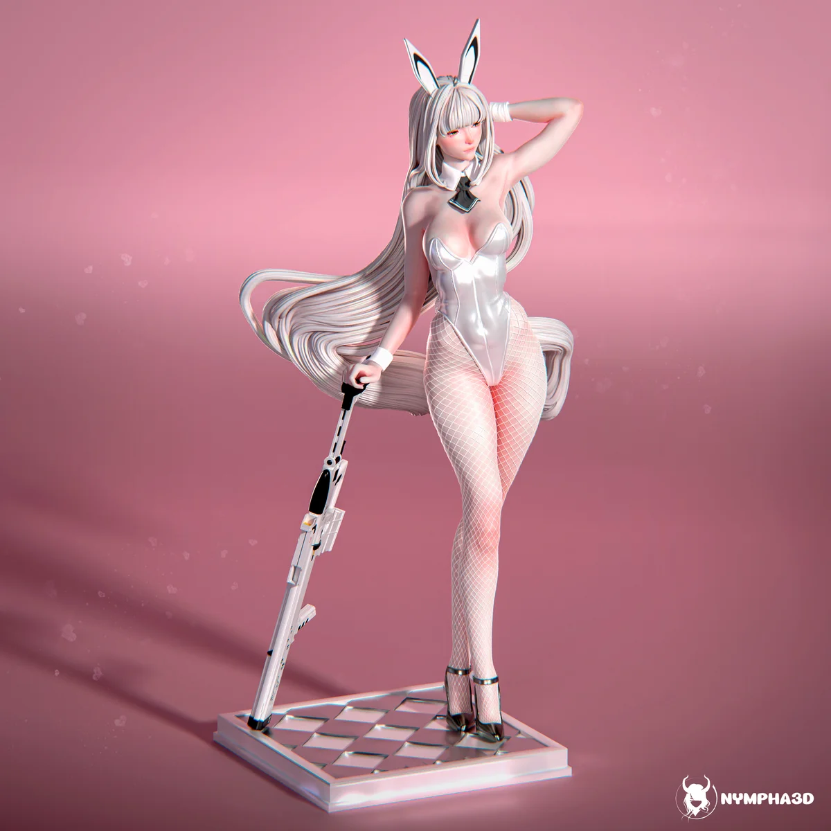 Blanc | Fan Art | 3D Printed Resin Model Garage Kit | *Un-Painted* | Nympha3D 3