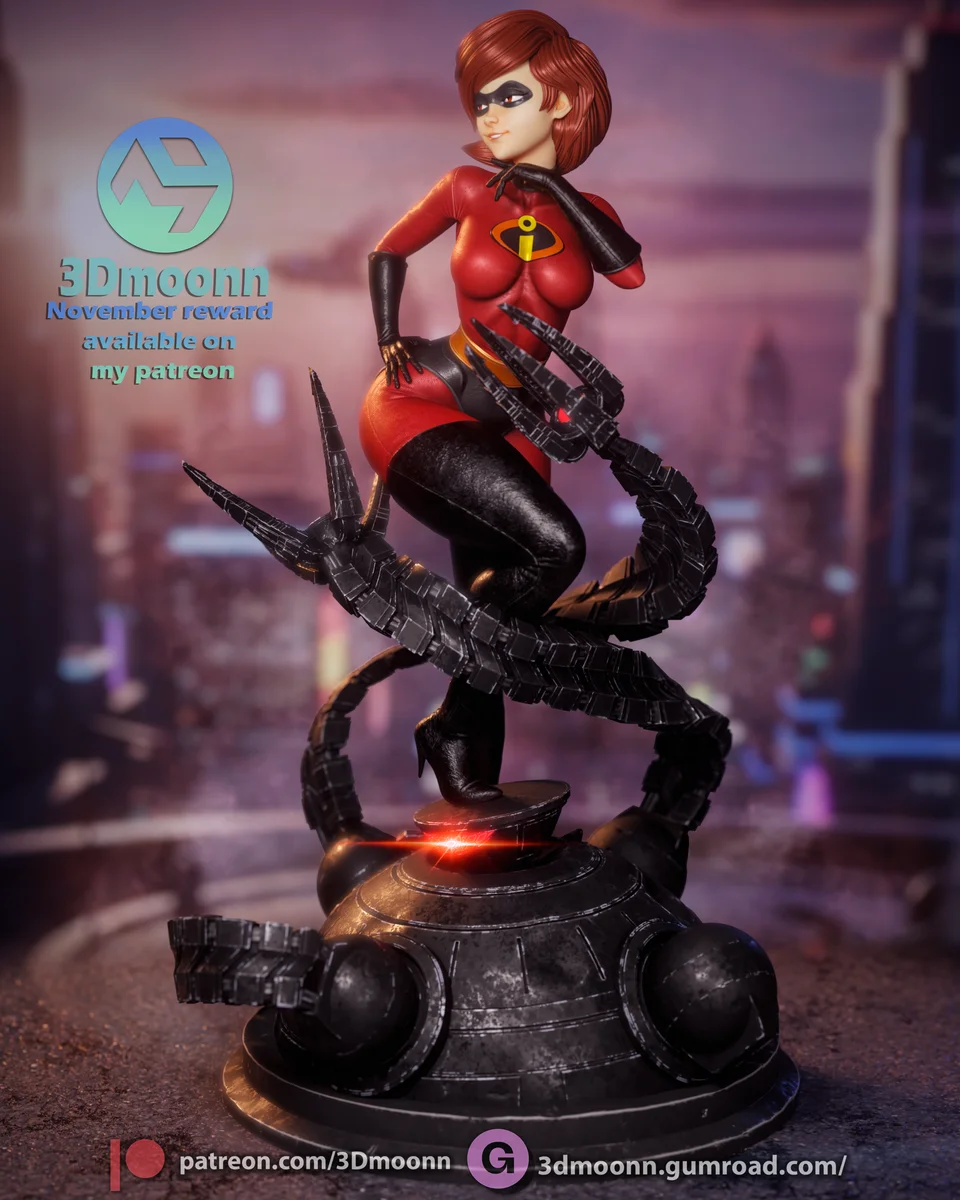 Elastigirl | Fan Art | 3D Printed Resin Model Garage Kit | *Un-Painted* | 3DMoonn 3