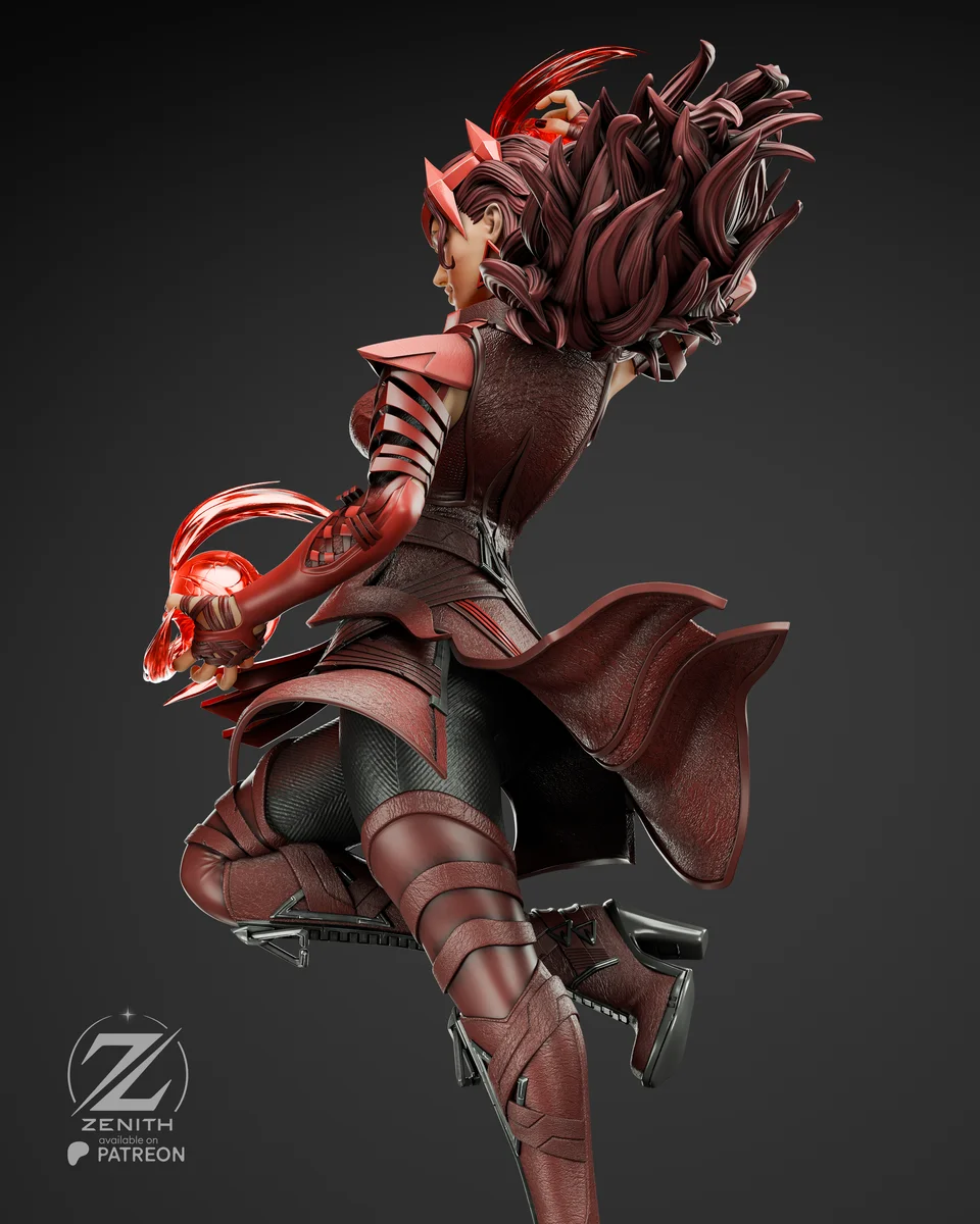 Scarlet Witch | Fan Art | 3D Printed Resin Model Garage Kit | *Un-Painted* | Zenith Studios 8