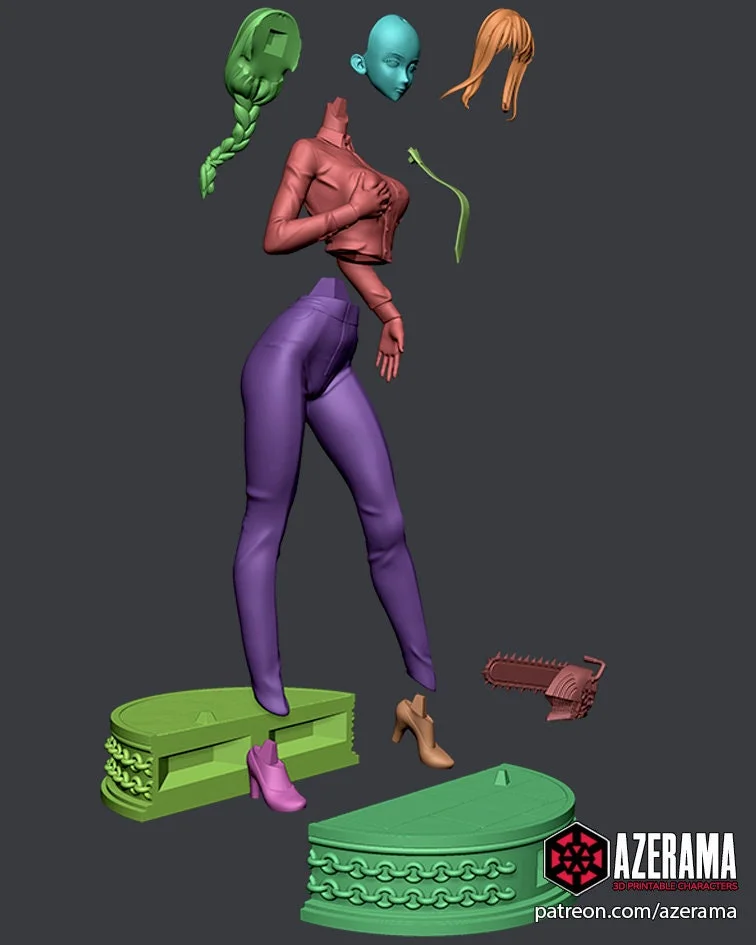 Makima | Fan Art | 3D Printed Resin Model Garage Kit | *Un-Painted* | Azerama 4