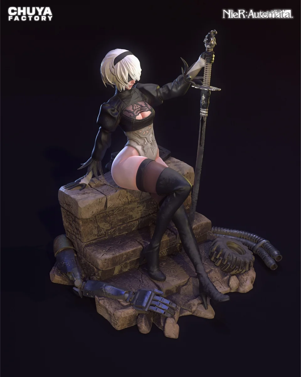 2B | Fan Art | 3D Printed Resin Model Garage Kit | *Un-Painted* | Chuya Factory 12