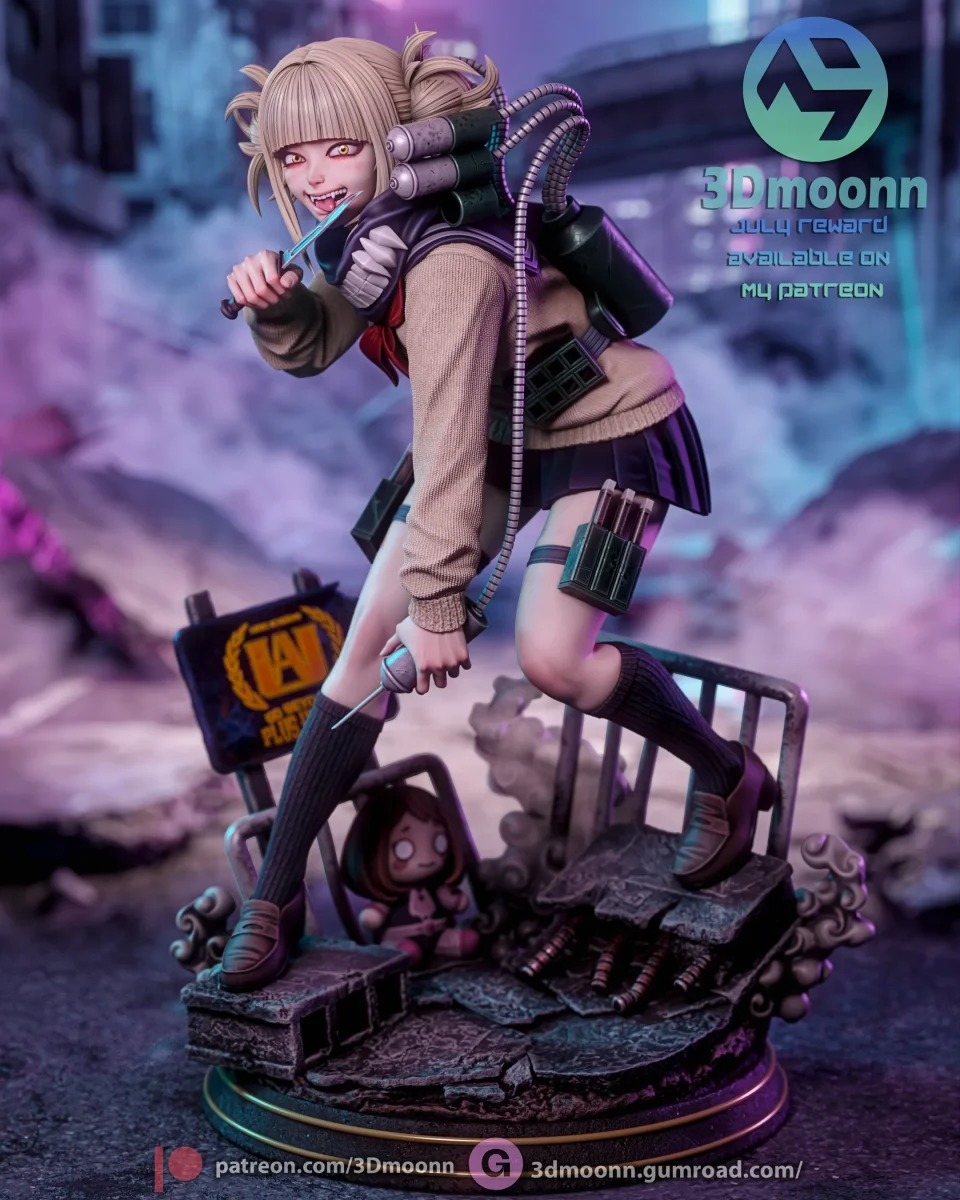 Himiko Toga | Fan Art | 3D Printed Resin Model Garage Kit | *Un-Painted* | 3DMoonn 3