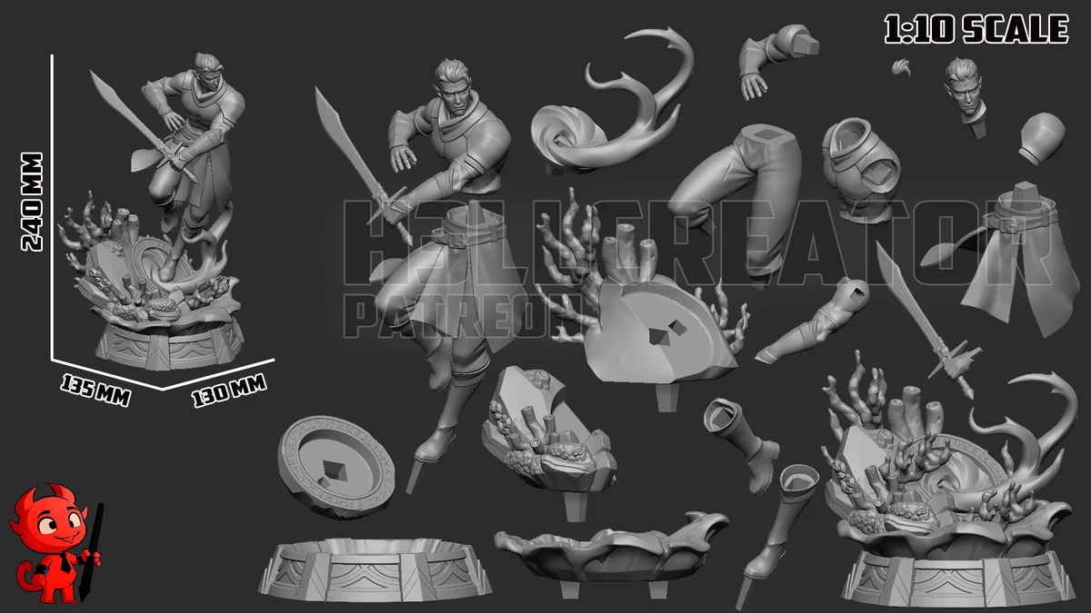 Fjord | Fan Art | 3D Printed Resin Model Garage Kit | *Un-Painted* | H3LL Creator 13