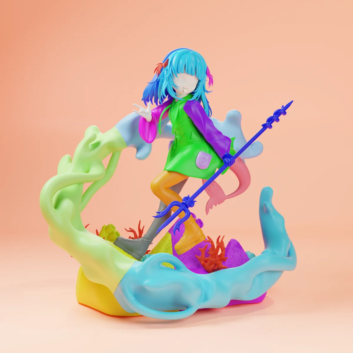 Gawr Gura | Fan Art | 3D Printed Resin Model Garage Kit | *Un-Painted* | Remy Sculpts 3