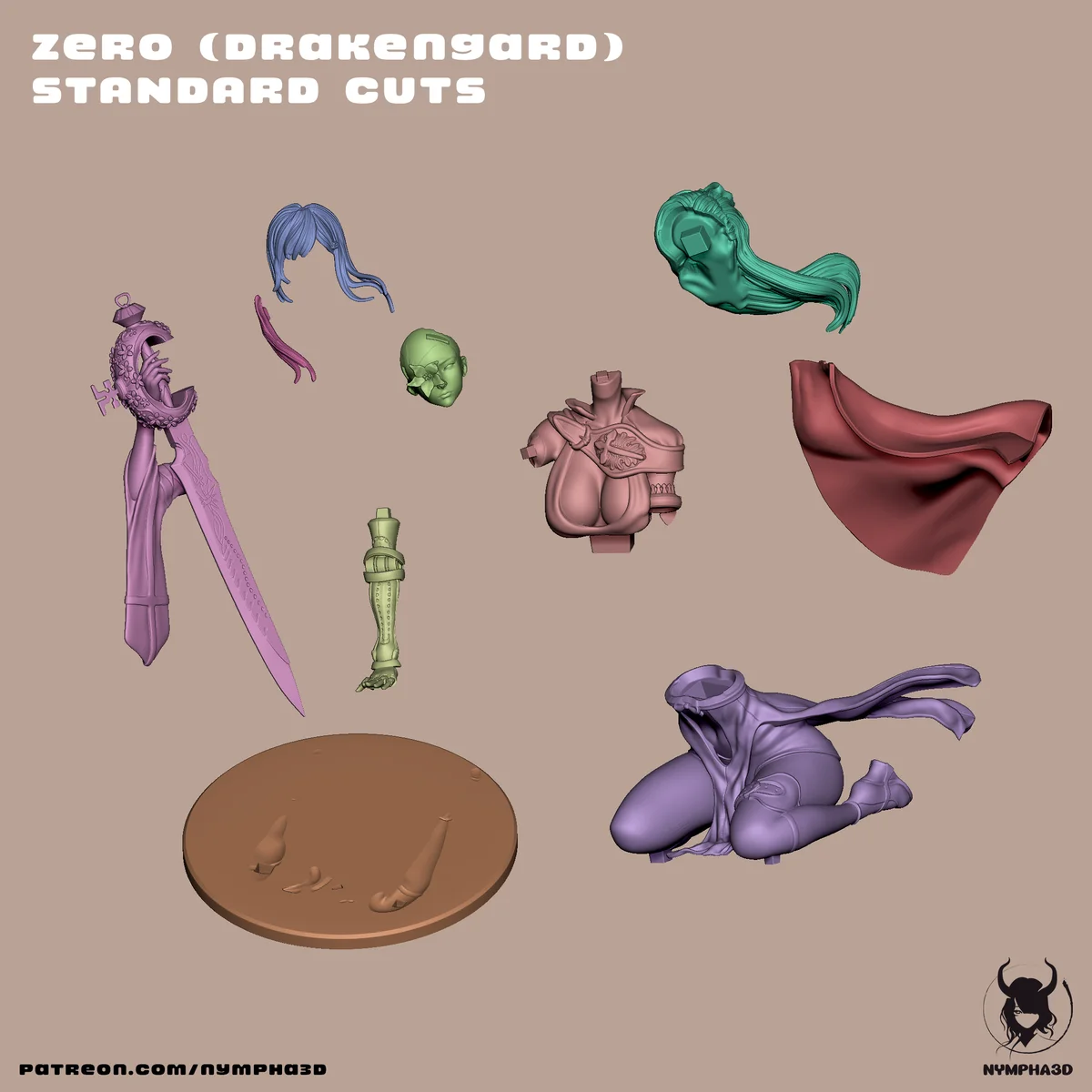 Zero | Fan Art | 3D Printed Resin Model Garage Kit | *Un-Painted* | Nympha3D 4