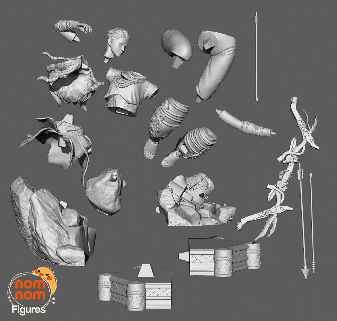 Aloy | Fan Art | 3D Printed Resin Model Garage Kit | *Un-Painted* | Nomnom 3