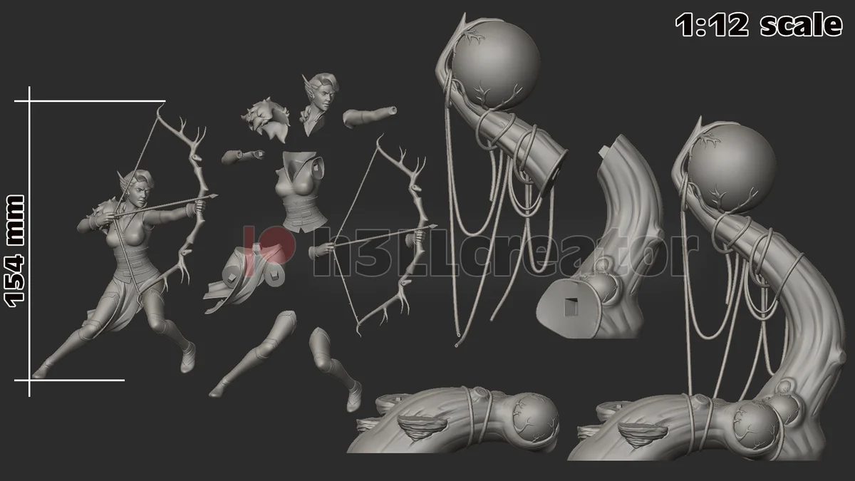 Vex'ahlia | Fan Art | 3D Printed Resin Model Garage Kit | *Un-Painted* | H3LL Creator 11
