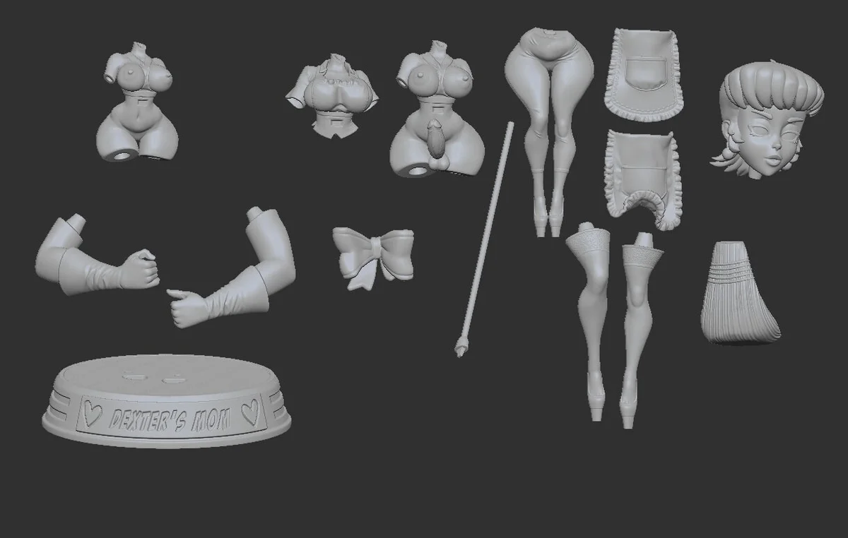 Cleaning Lady | Fan Art | 3D Printed Resin Model Garage Kit | *Un-Painted* | Officer Rhu 6