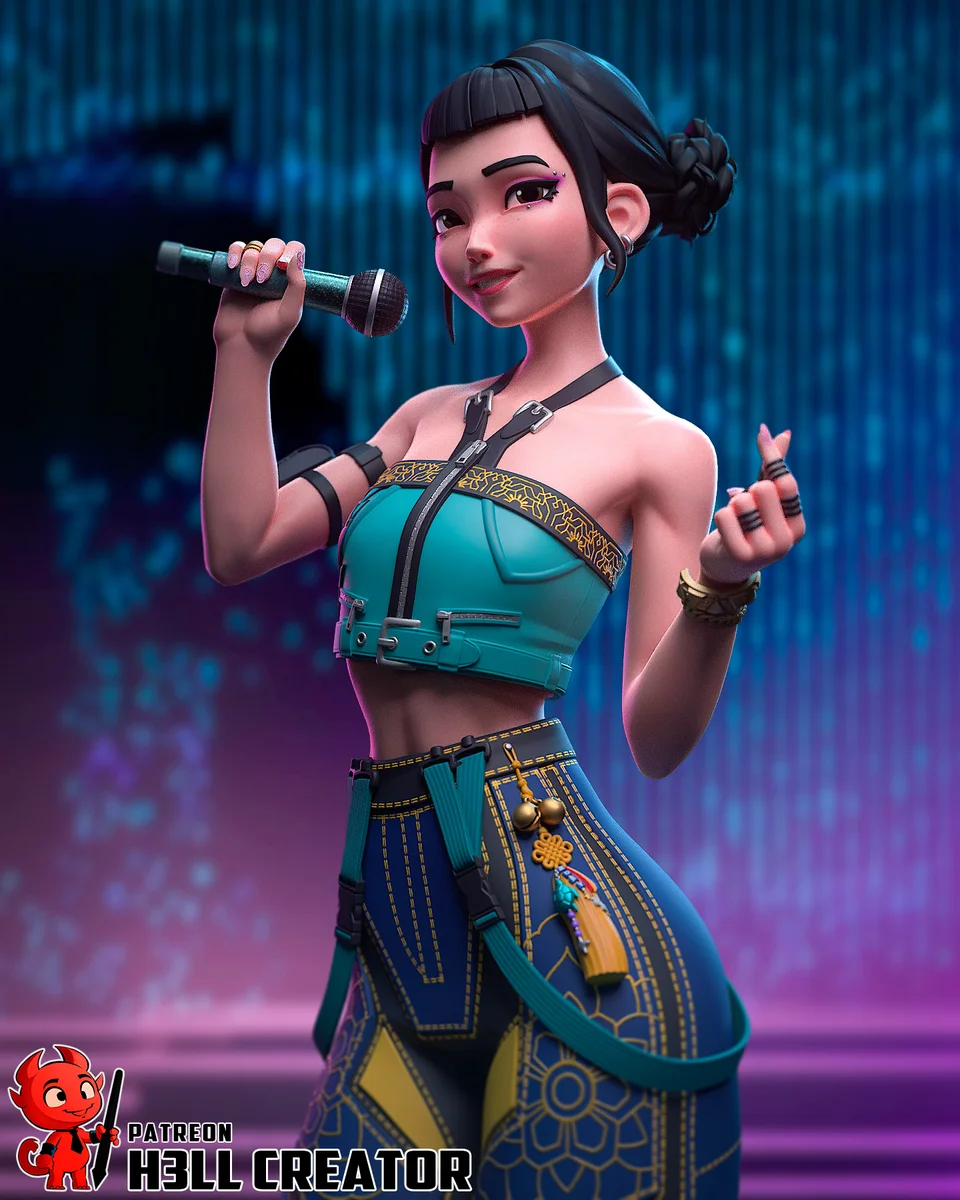 Zoey | Fan Art | 3D Printed Resin Model Garage Kit | *Un-Painted* | H3LL Creator