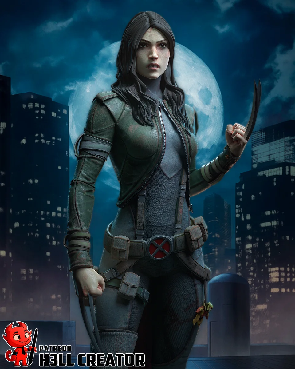 X-23 | Fan Art | 3D Printed Resin Model Garage Kit | *Un-Painted* | H3LL Creator