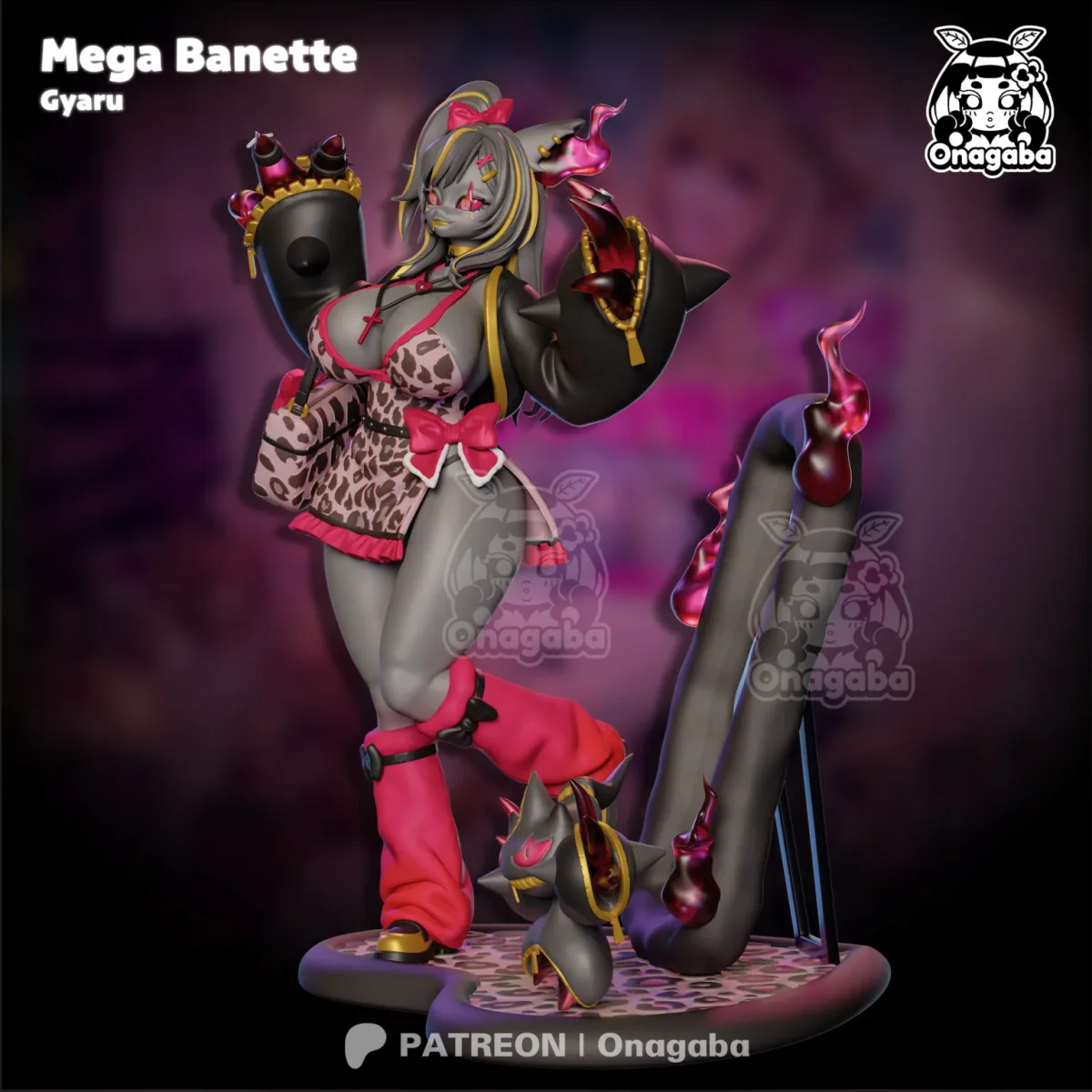 Gyaru Mega Banette | Fan Art | 3D Printed Resin Model Garage Kit | *Un-Painted* | ONAGABA 10