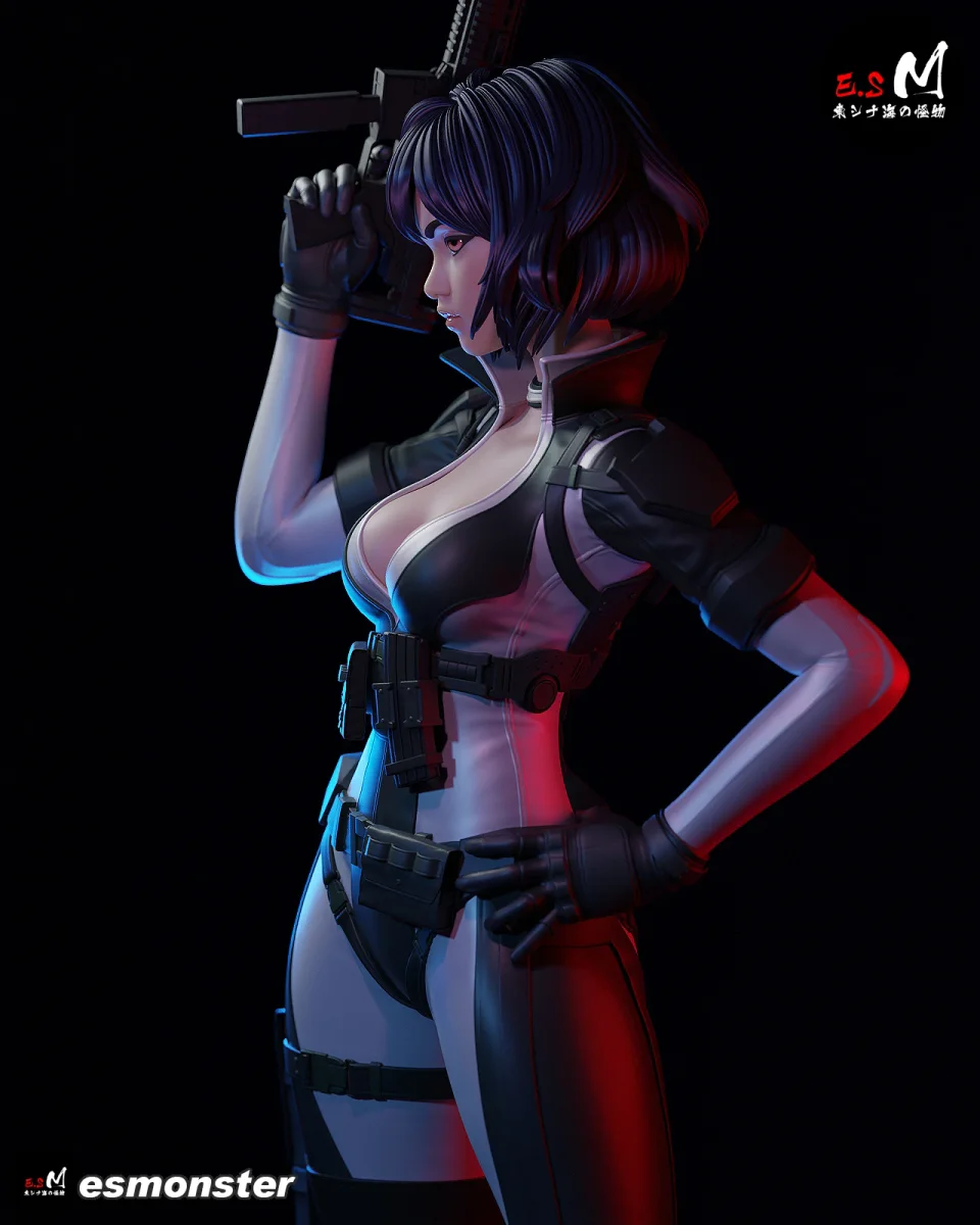 Motoko Kusanagi | Fan Art | 3D Printed Resin Model Garage Kit | *Un-Painted* | ES Monster 6