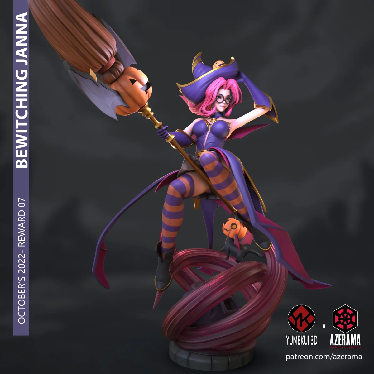 Bewitching Janna | Fan Art | 3D Printed Resin Model Garage Kit | *Un-Painted* | Azerama 2