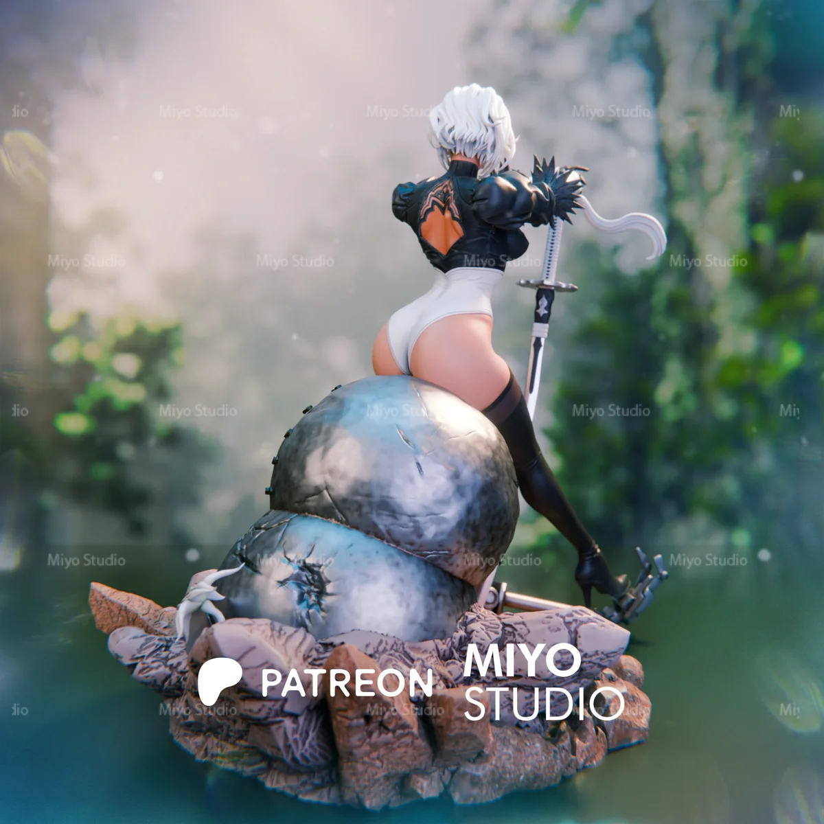 2B | Fan Art | 3D Printed Resin Model Garage Kit | *Un-Painted* | MiyoStudio 4