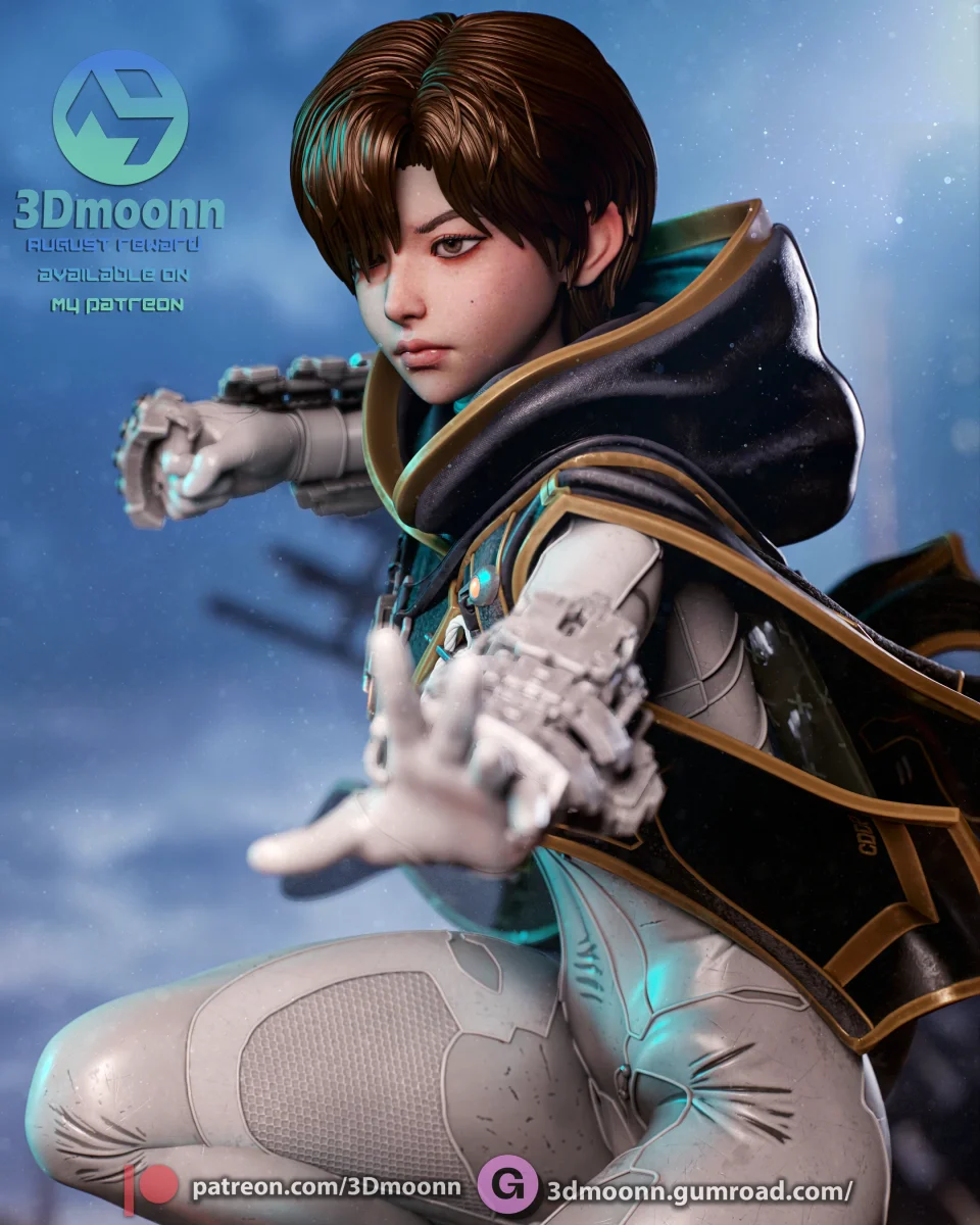 Evie - Blood Rain | Fan Art | 3D Printed Resin Model Garage Kit | *Un-Painted* | 3DMoonn 12