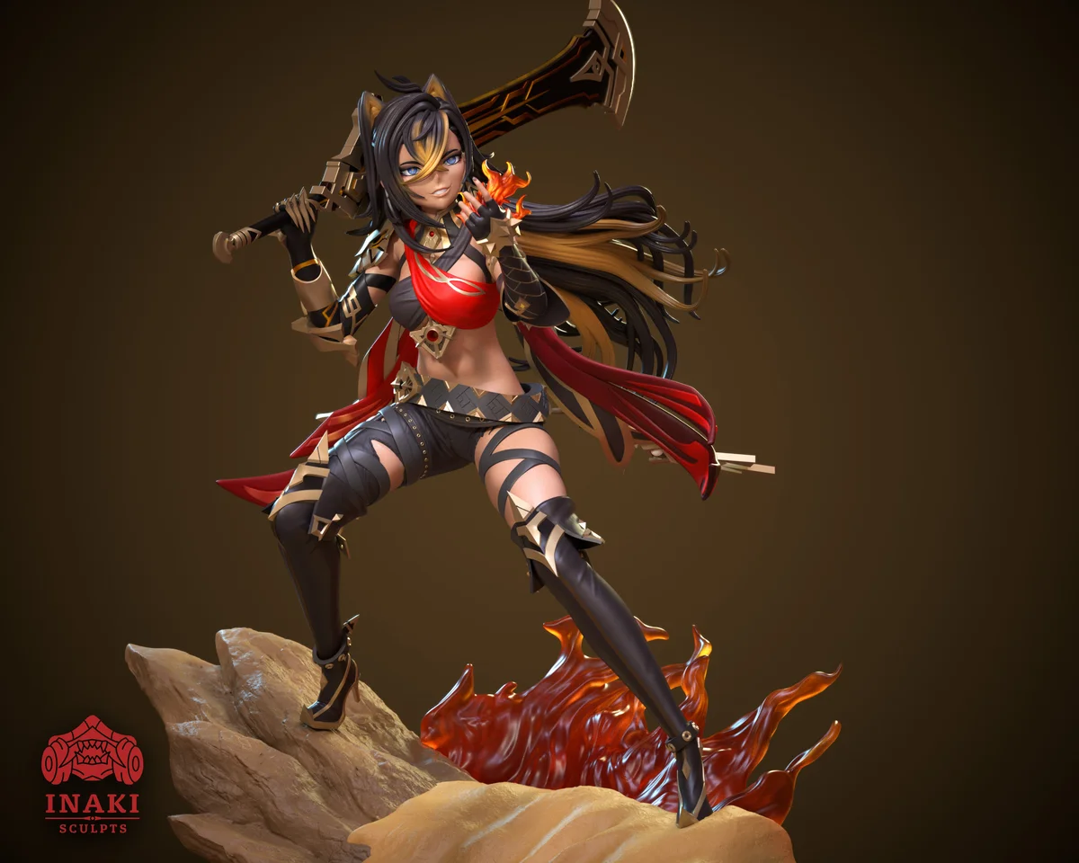 Dehya | Fan Art | 3D Printed Resin Model Garage Kit | *Un-Painted* | Inaki Sculpts 3
