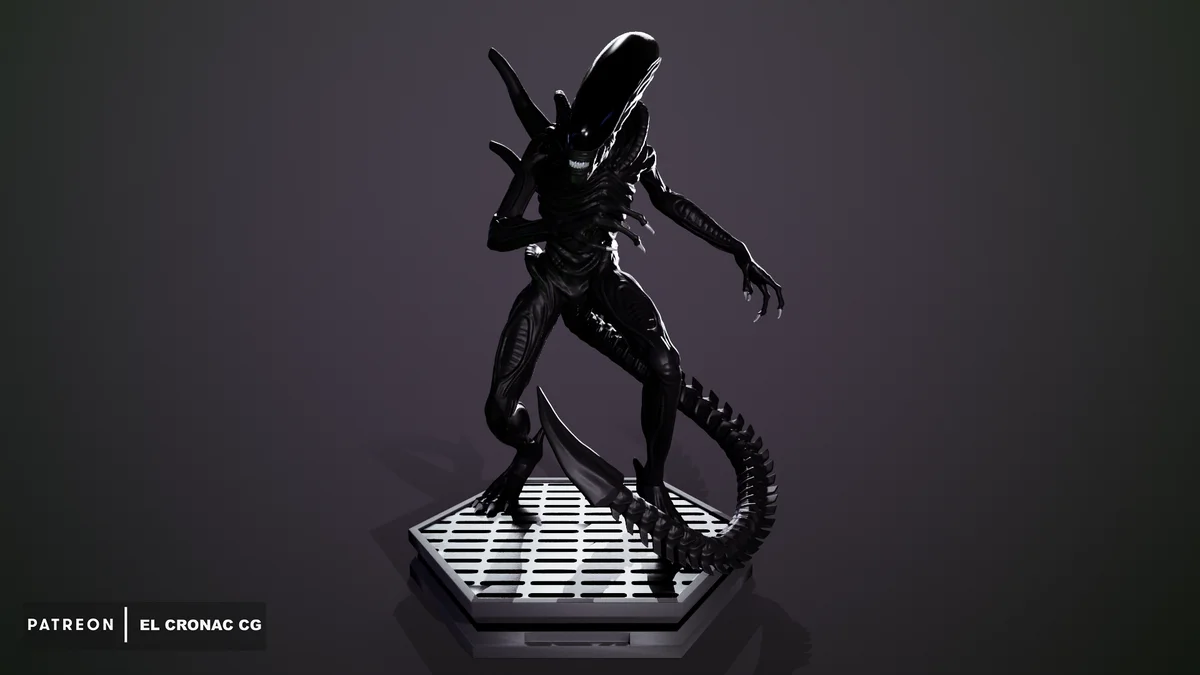 Xenomorph | Fan Art | 3D Printed Resin Model Garage Kit | *Un-Painted* | Inaki Sculpts 3