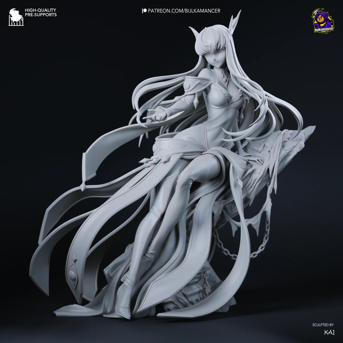Empress C.C. | Fan Art | 3D Printed Resin Model Garage Kit | *Un-Painted* | Bulkamancer 6