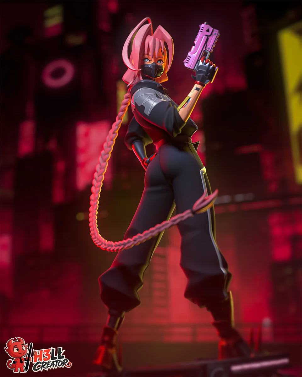 Talia Yang | Fan Art | 3D Printed Resin Model Garage Kit | *Un-Painted* | H3LL Creator 3