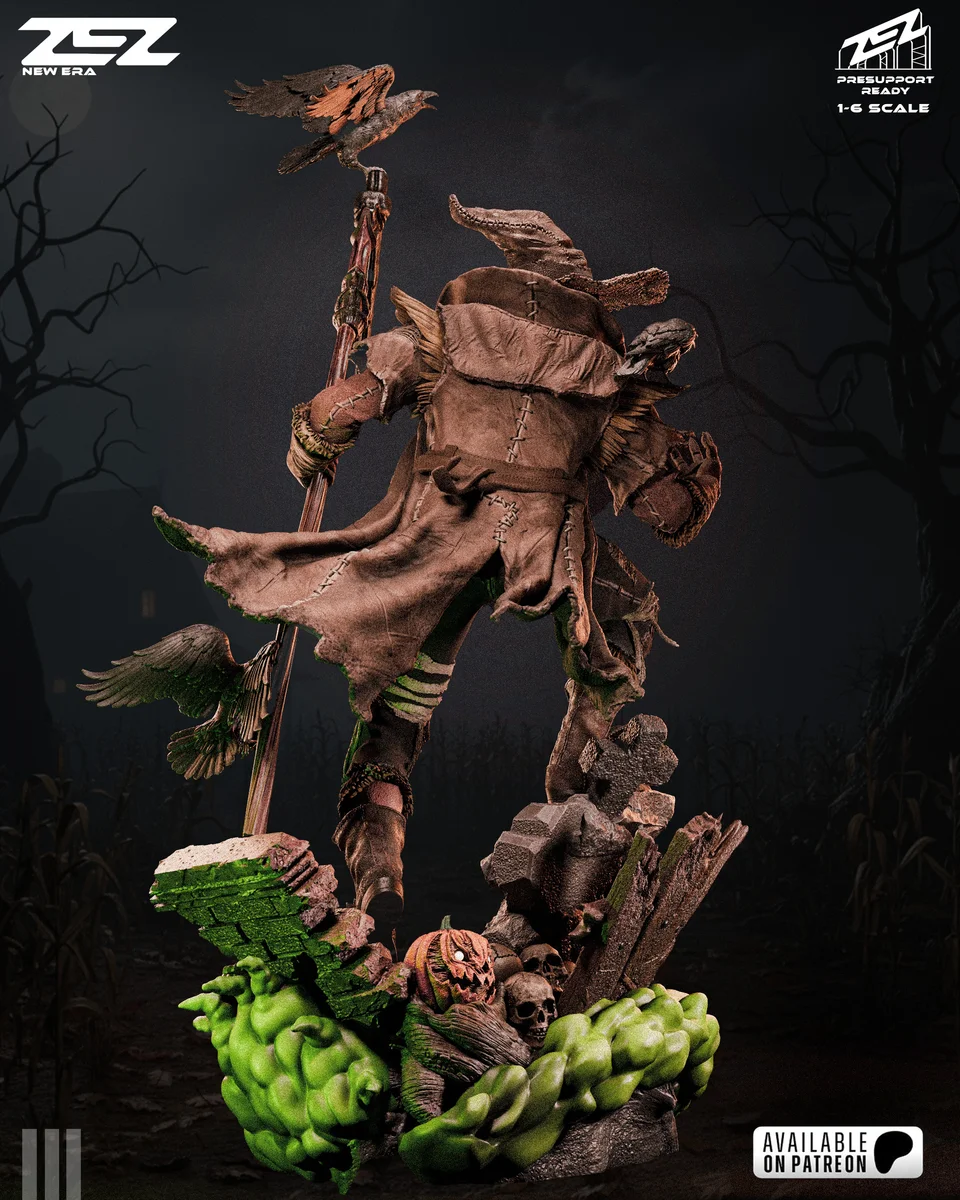 Scarecrow | Fan Art | 3D Printed Resin Model Garage Kit | *Un-Painted* | ZEZ Studio 3