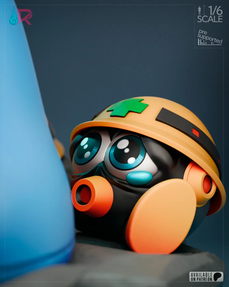 Megaman - Classic | Fan Art | 3D Printed Resin Model Garage Kit | *Un-Painted* | Rechtag 5