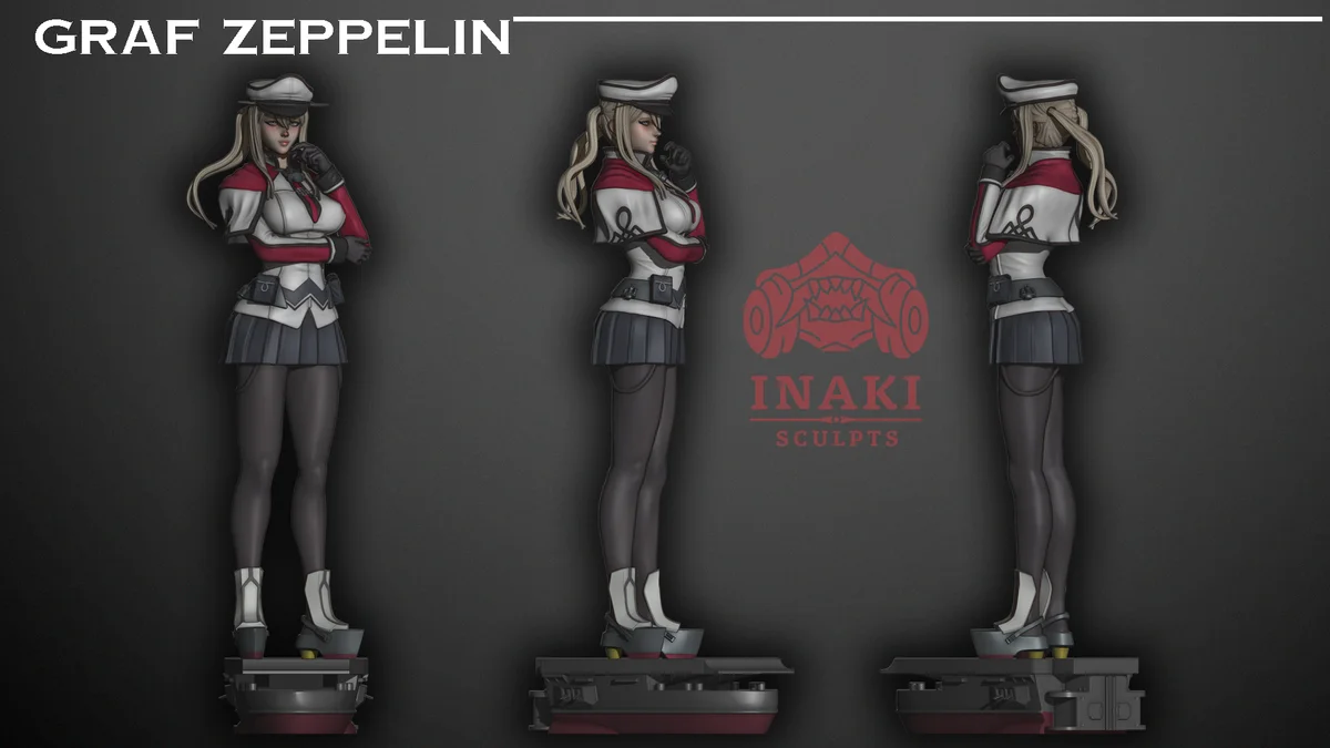 Graf Zeppelin | Fan Art | 3D Printed Resin Model Garage Kit | *Un-Painted* | Inaki Sculpts 5