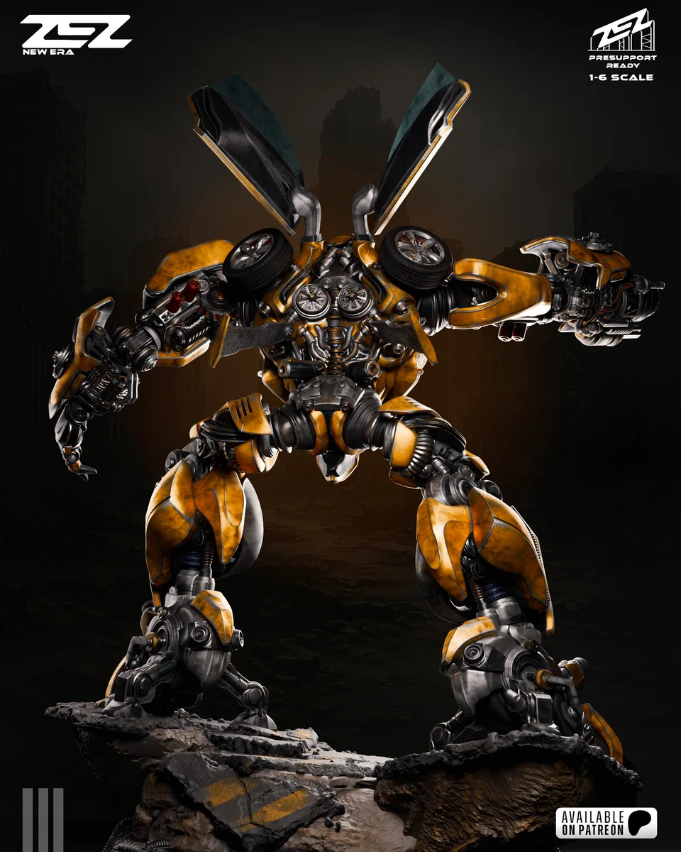 Bumblebee | Fan Art | 3D Printed Resin Model Garage Kit | *Un-Painted* | ZEZ Studio 3
