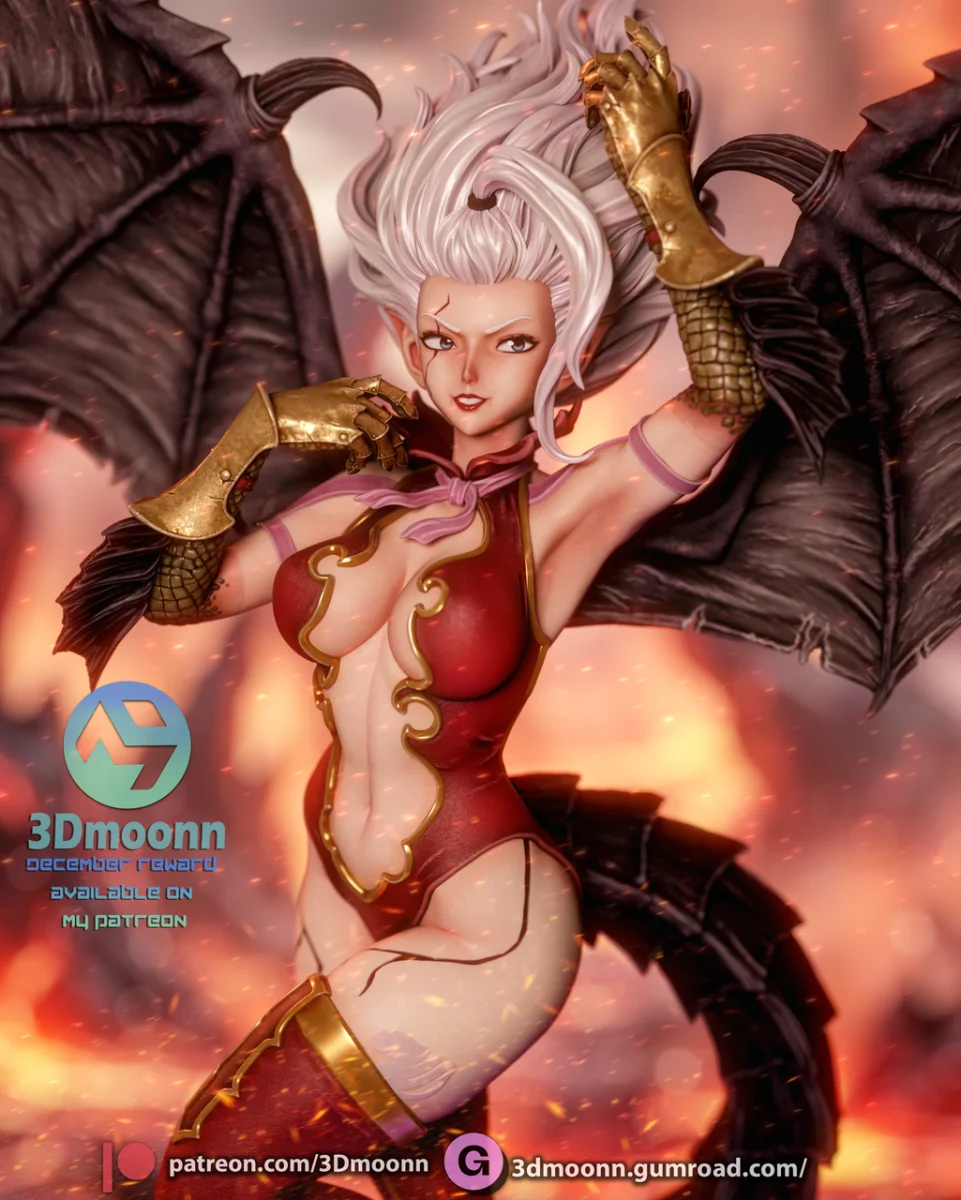 Mirajane Satan Soul | Fan Art | 3D Printed Resin Model Garage Kit | *Un-Painted* | 3DMoonn 3