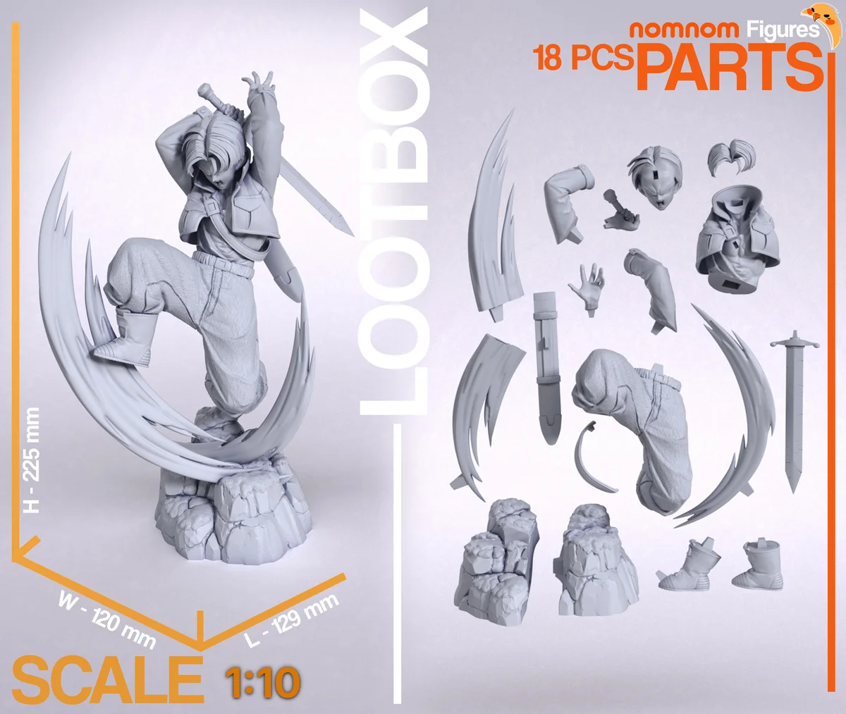 Trunks | Fan Art | 3D Printed Resin Model Garage Kit | *Un-Painted* | Nomnom 10