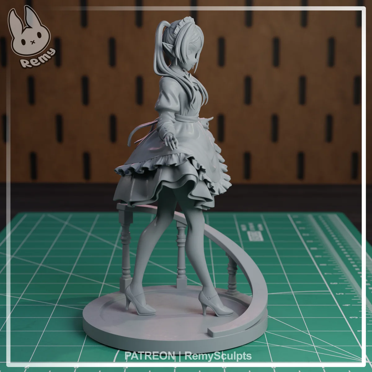 Frieren (Maid) | Fan Art | 3D Printed Resin Model Garage Kit | *Un-Painted* | Remy Sculpts 7