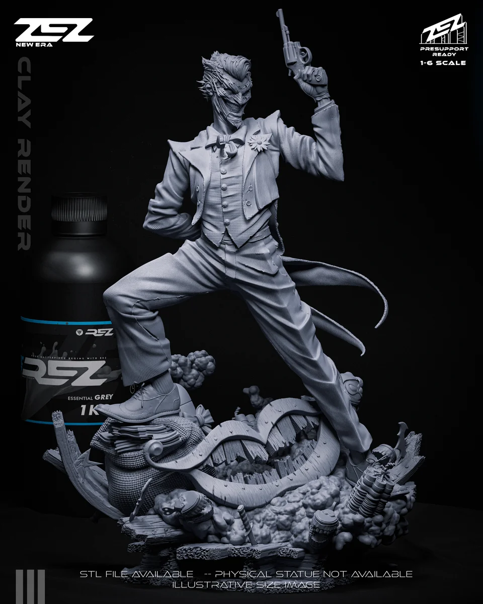 Joker | Fan Art | 3D Printed Resin Model Garage Kit | *Un-Painted* | ZEZ Studio 8