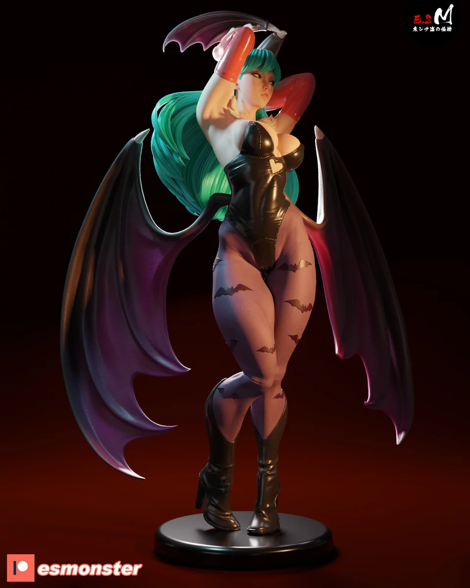 Morrigan | Fan Art | 3D Printed Resin Model Garage Kit | *Un-Painted* | ES Monster 3