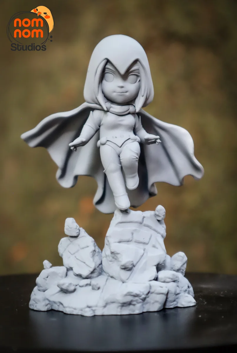 Chibi Raven | Fan Art | 3D Printed Resin Model Garage Kit | *Un-Painted* | Nomnom 4