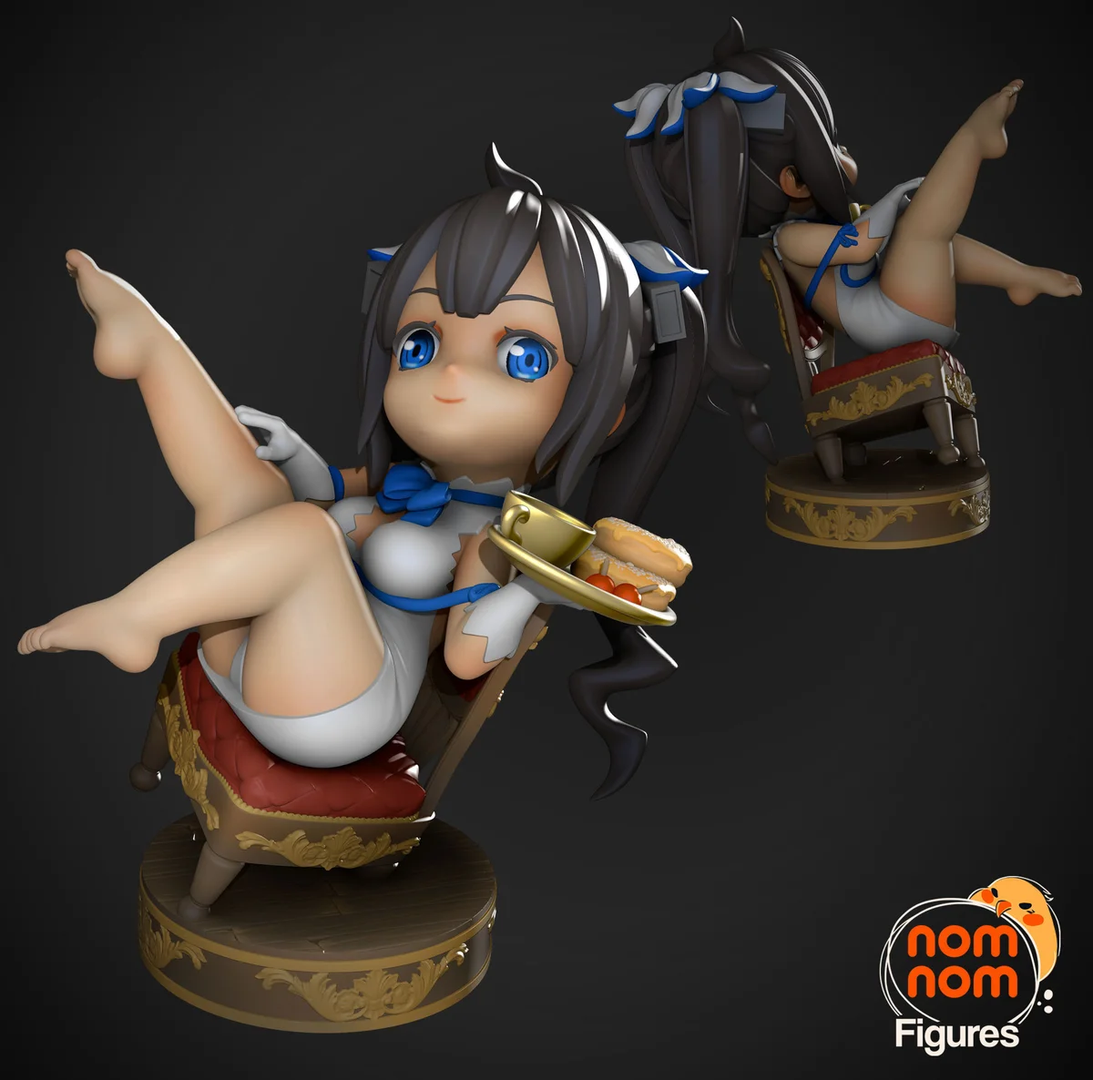 Chibi Hestia | Fan Art | 3D Printed Resin Model Garage Kit | *Un-Painted* | Nomnom