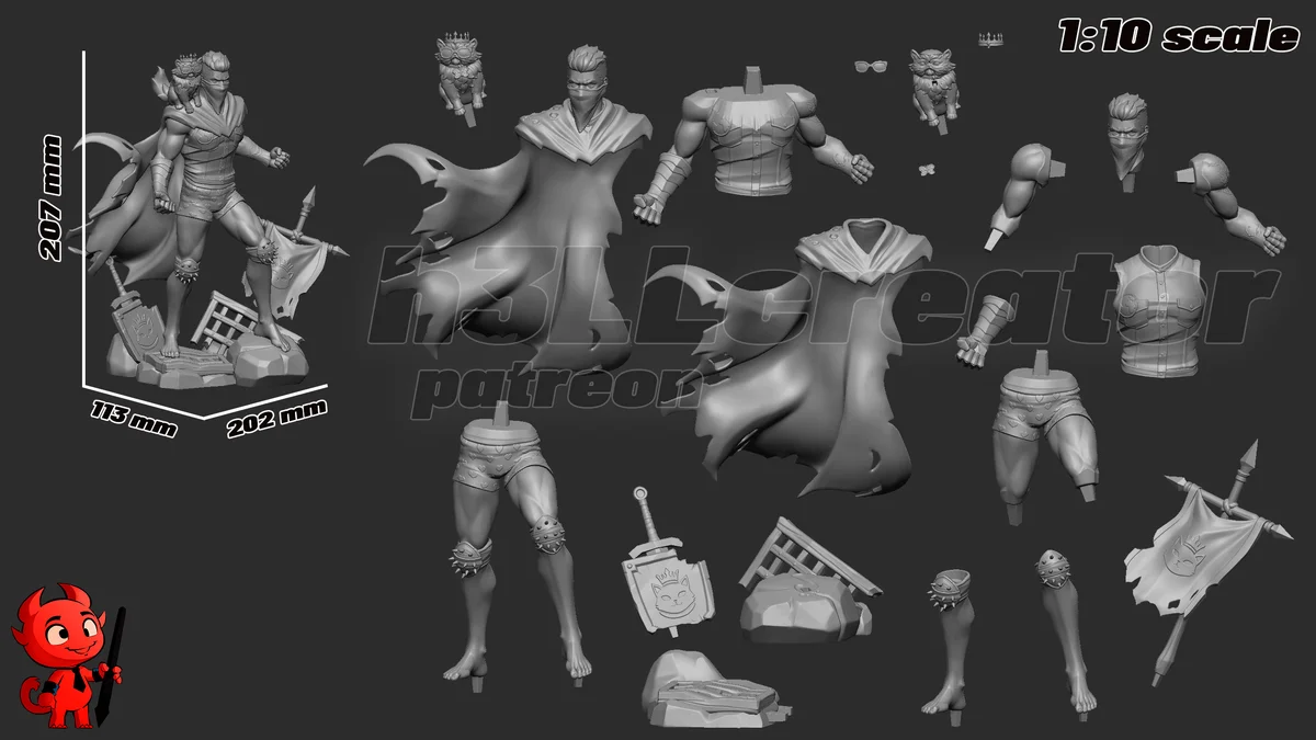 Carl and Princess Donut | Fan Art | 3D Printed Resin Model Garage Kit | *Un-Painted* | H3LL Creator 13