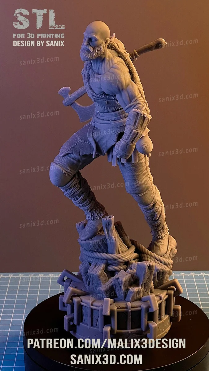 Kratos | Fan Art | 3D Printed Resin Model Garage Kit | *Un-Painted* | Sanix3D 8