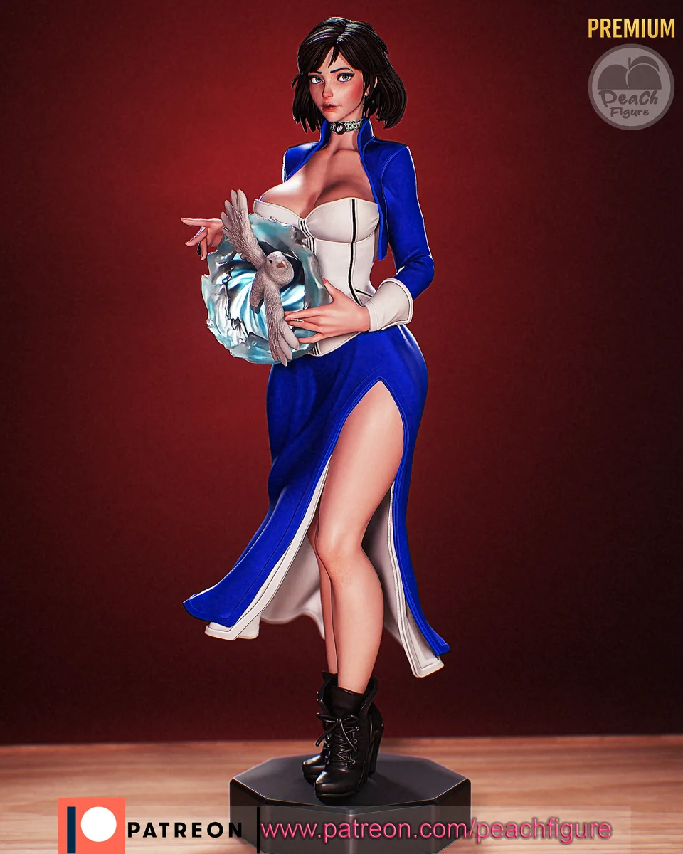 Elizabeth | Fan Art | 3D Printed Resin Model Garage Kit | *Un-Painted* | Peach Figure 5