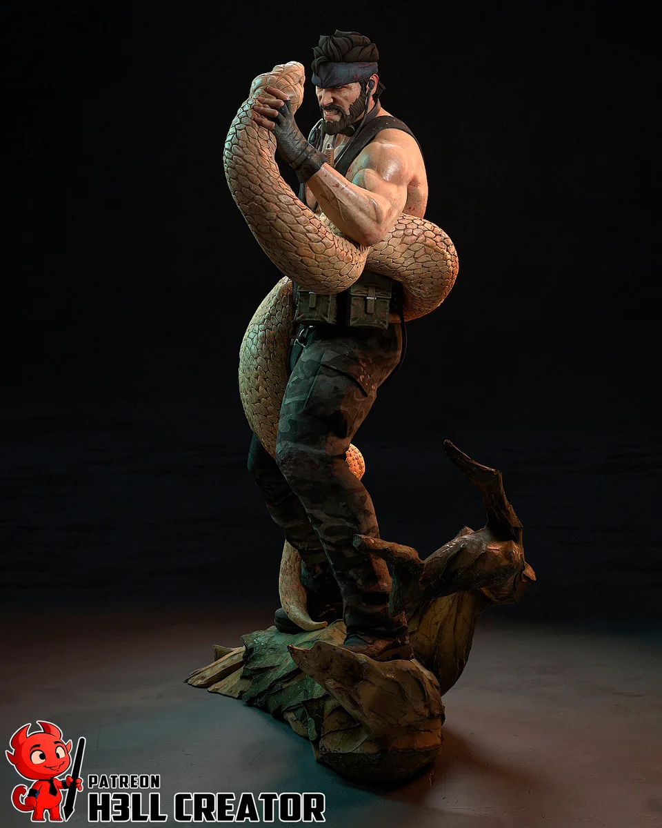 Big Boss | Fan Art | 3D Printed Resin Model Garage Kit | *Un-Painted* | H3LL Creator 5