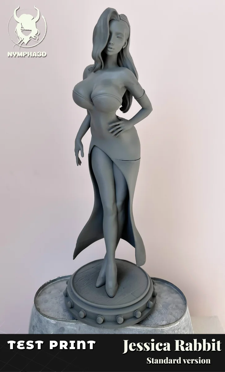 Jessica Rabbit | Fan Art | 3D Printed Resin Model Garage Kit | *Un-Painted* | Nympha3D 5