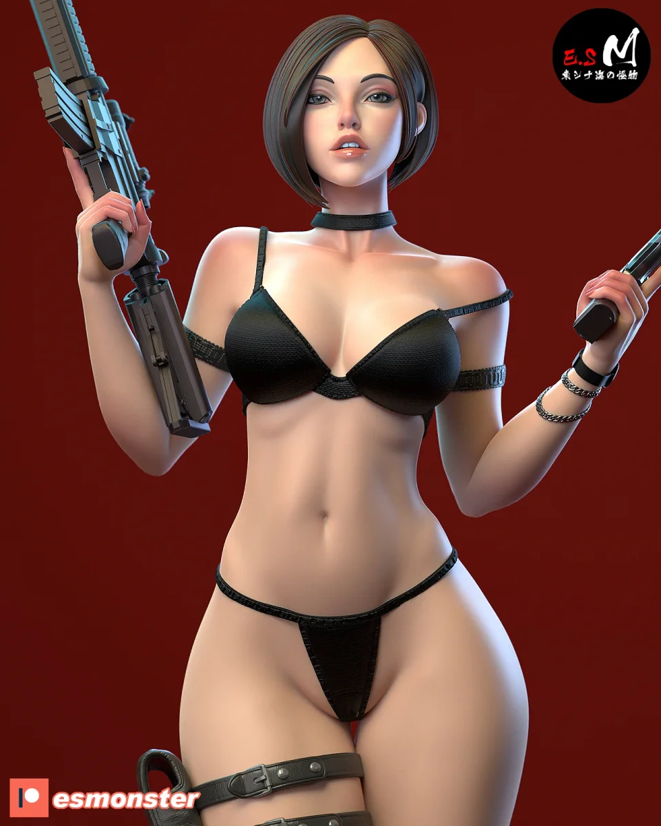Ada Wong v1 | Fan Art | 3D Printed Resin Model Garage Kit | *Un-Painted* | ES Monster 5