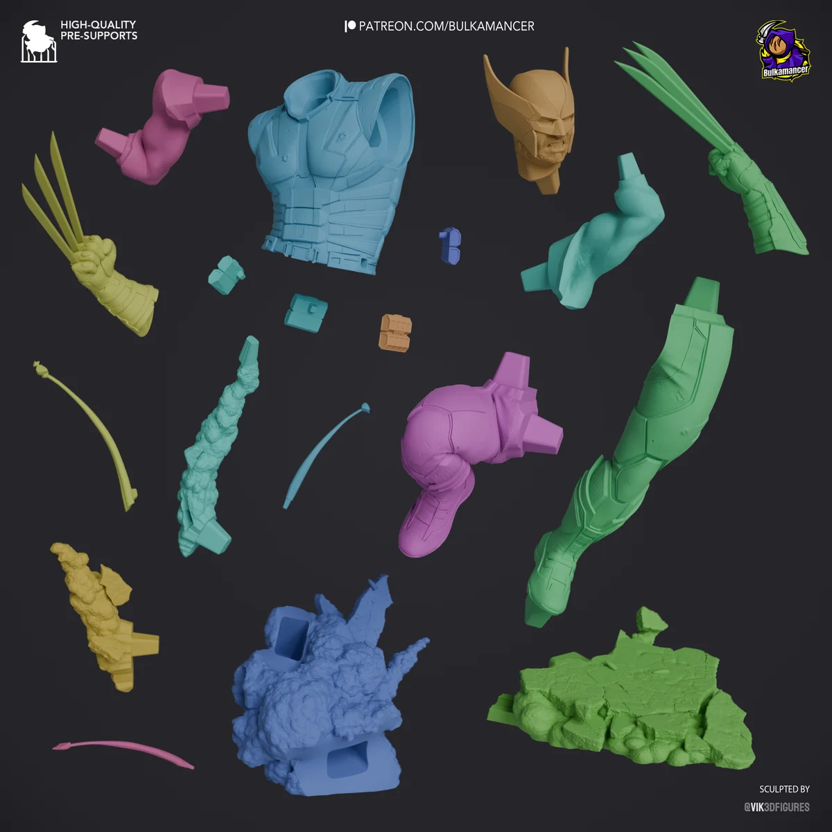 Wolverine | Fan Art | 3D Printed Resin Model Garage Kit | *Un-Painted* | Bulkamancer 11